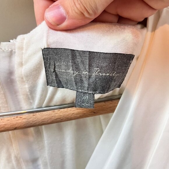 Sunday In Brooklyn Anthropologie‎ Ivory Faux Wrap Sleeveless Dress Size Medium - Picture 2 of 7